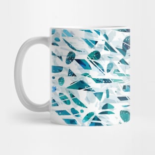 Terrazzo Abstract Pattern Blue Mug